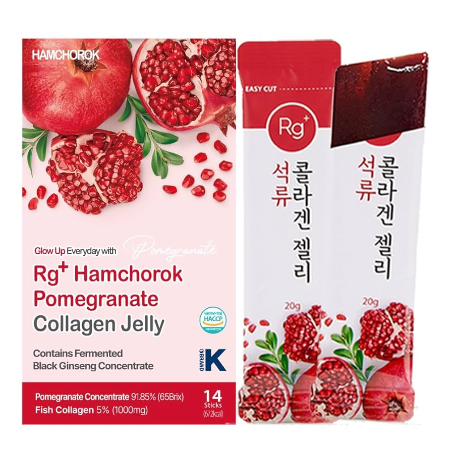 🍷 Gelatina de colágeno de granada HAMCHOROK Rg+: belleza coreana en cada bocado