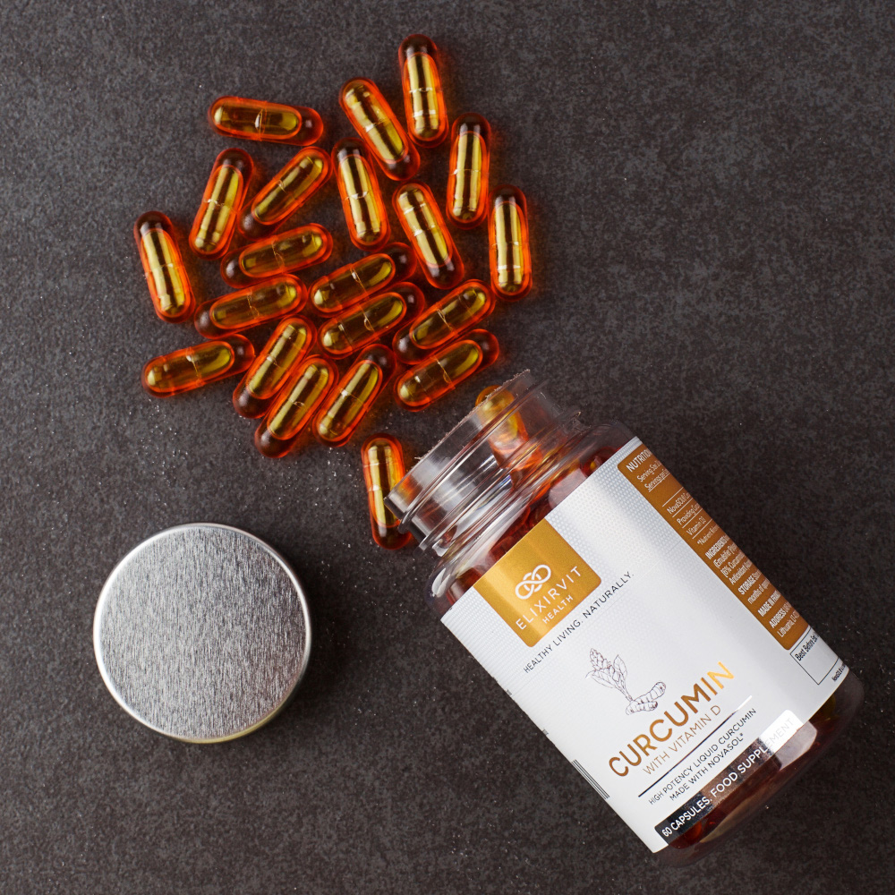 🌿 Elixirvit Cúrcuma Curcumina líquida con Vitamina D – Absorción real, bienestar total